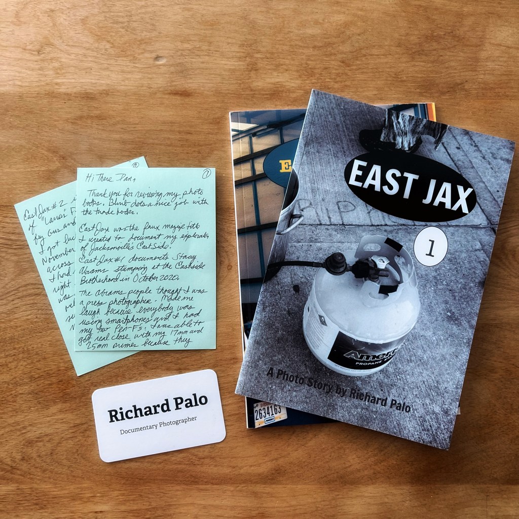 Richard Palo's "East Jax," both Volume One and Volume two, are what I would call classic, Zine-based, community journalism.