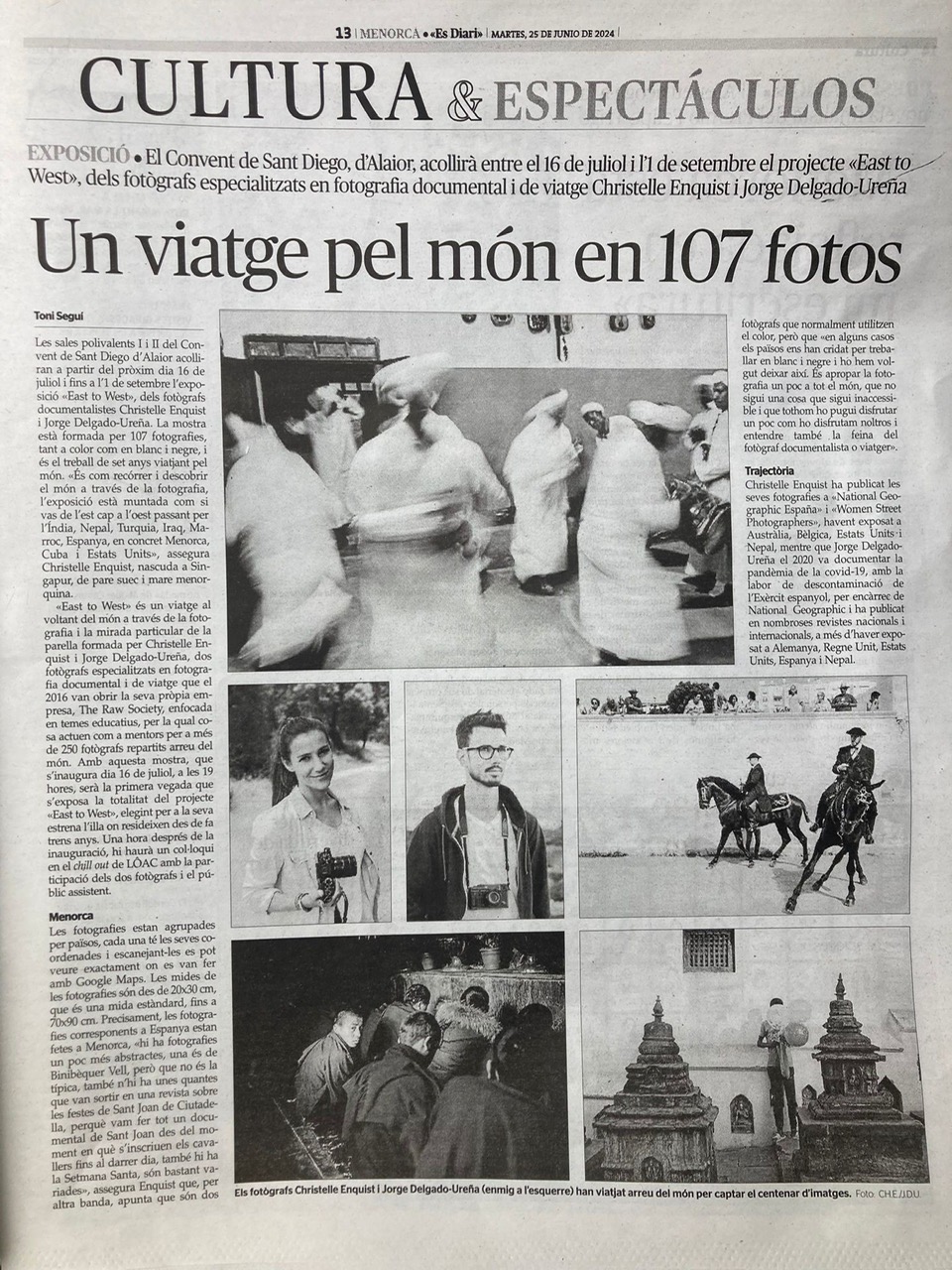 Raw Society exhibition, Menorca, Spain. One hundred and seven images. Documentary work, exhibited for the public. 