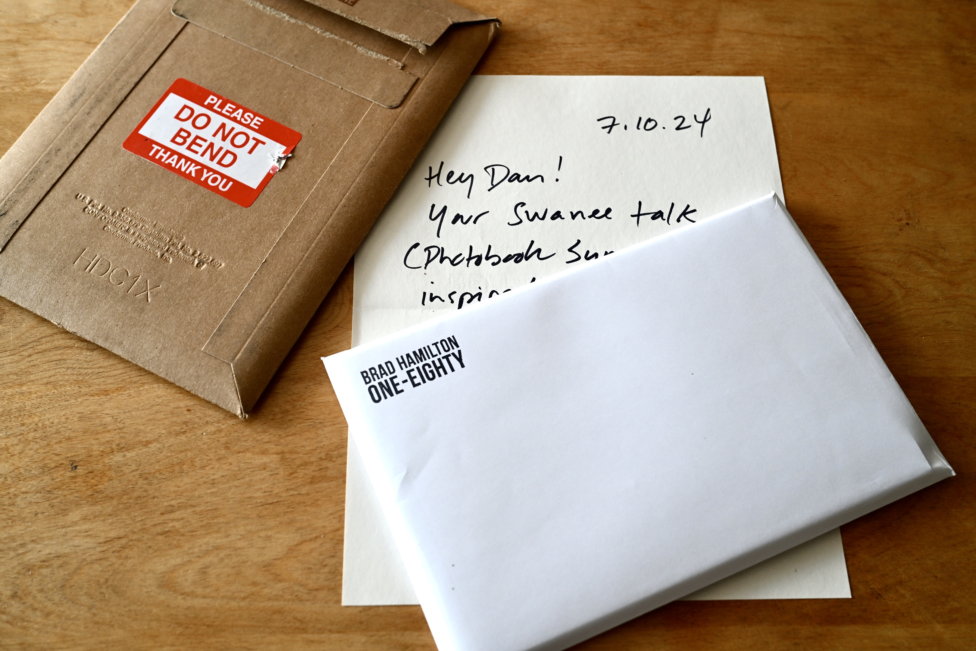 So, when I got an email from Brad Hamilton asking if he could send me something, I was intrigued. One-Eighty. Photography book. 