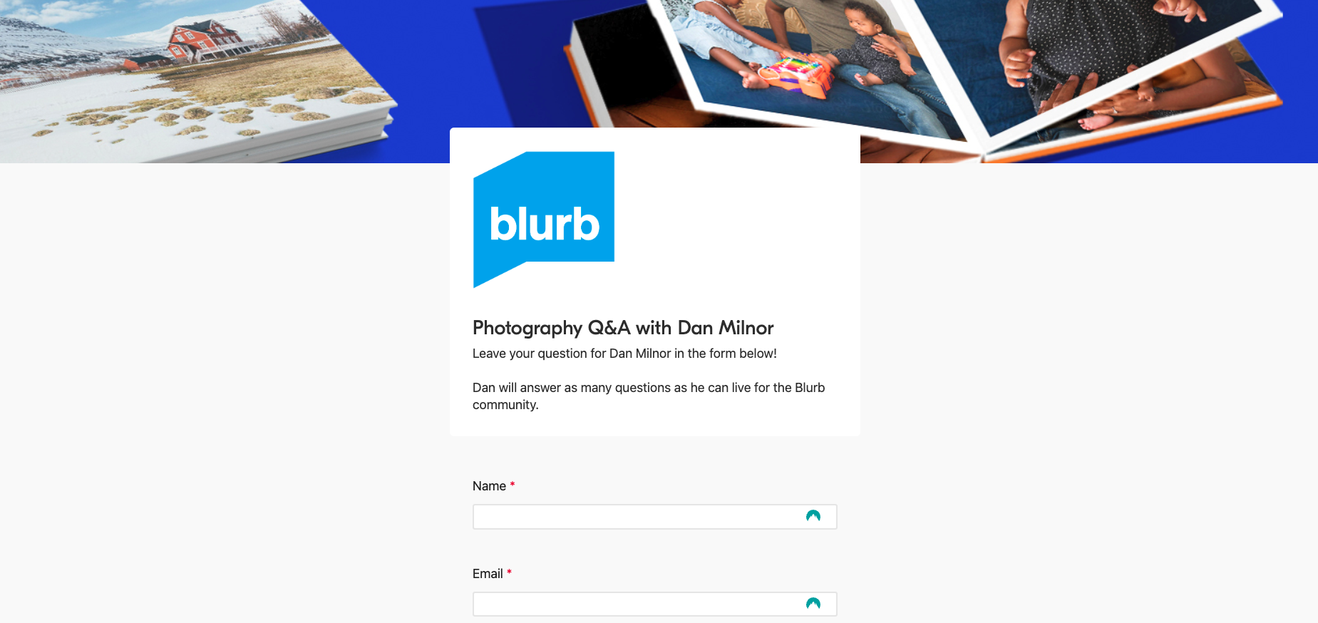 Okay, my friends. Fire away. Blurb is hosting a "Live Question and Answer" on Wednesday the 21st. Answer your questions live. 
