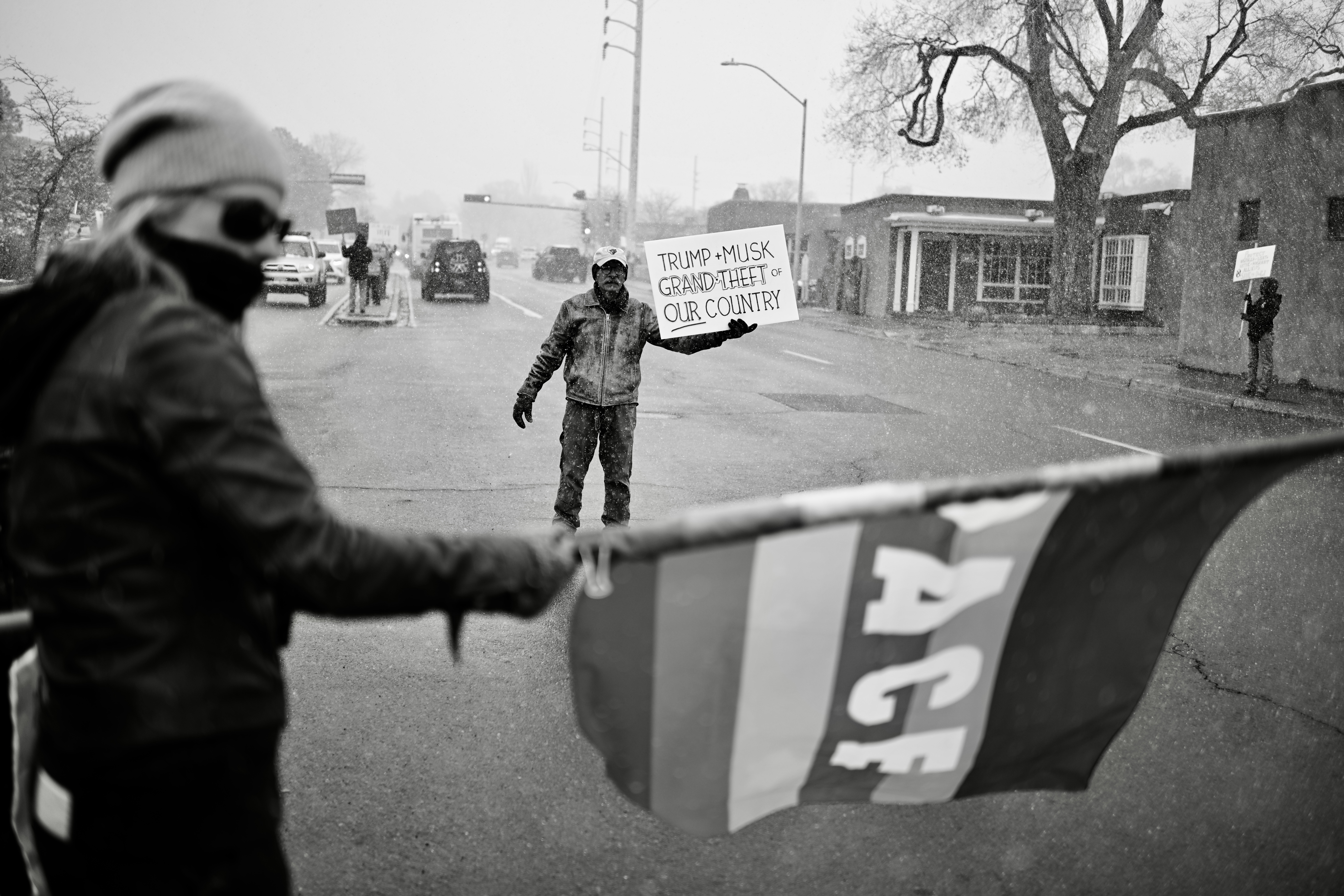Photographing a Hands Off protest in Santa Fe, New Mexico. My job is to record. That's it. I'm here for history. 