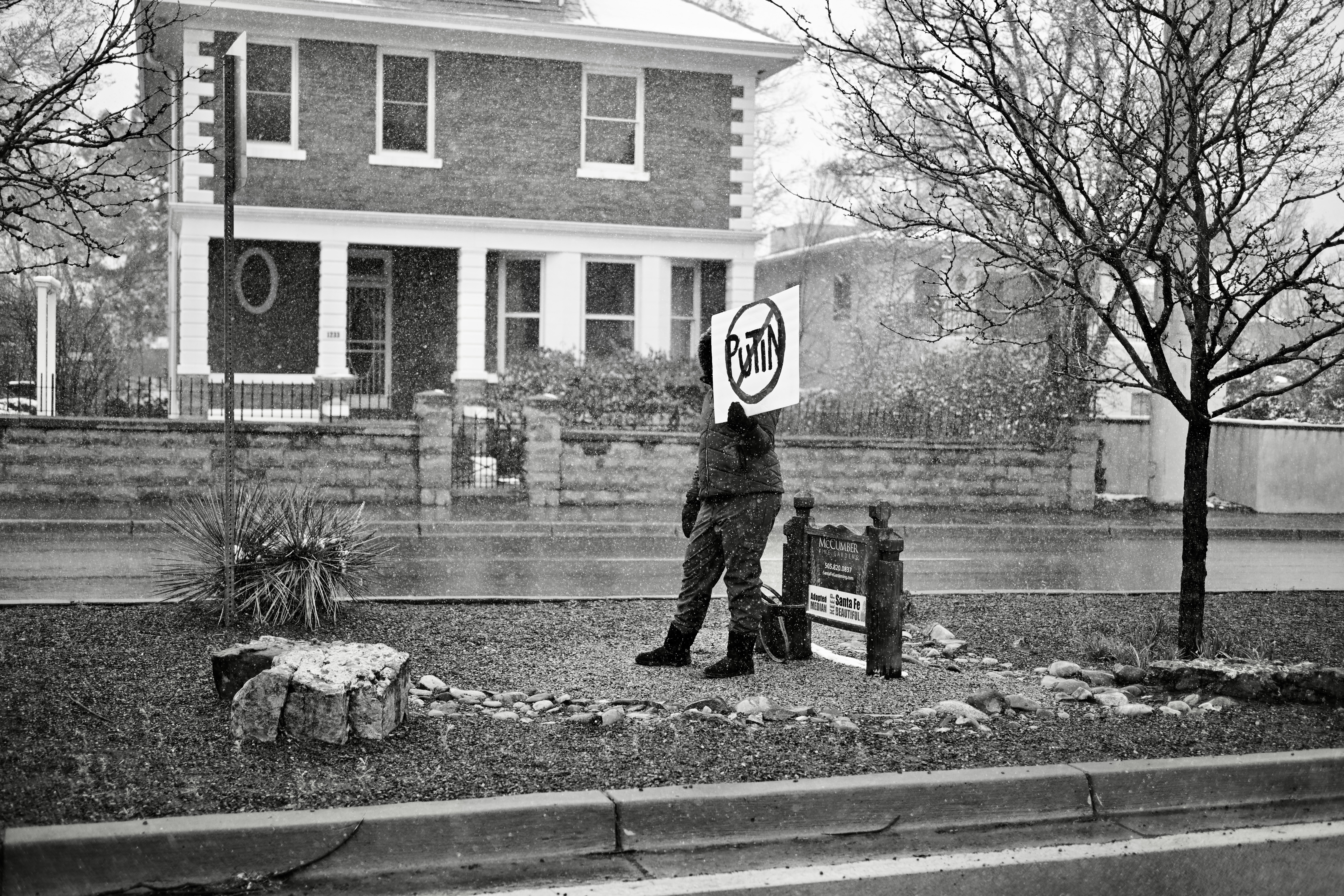 Photographing a Hands Off protest in Santa Fe, New Mexico. My job is to record. That's it. I'm here for history. 