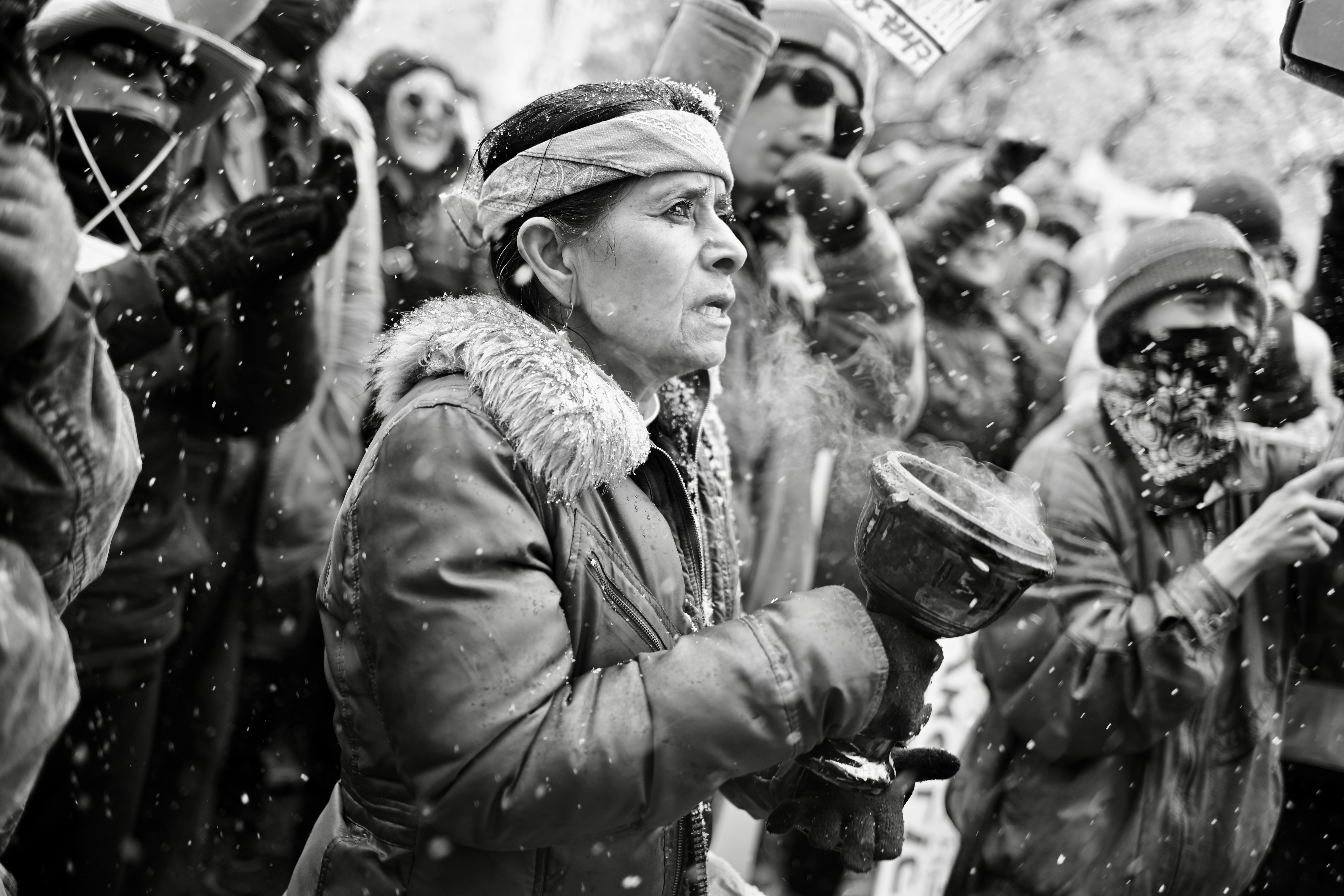 Photographing a Hands Off protest in Santa Fe, New Mexico. My job is to record. That's it. I'm here for history. 