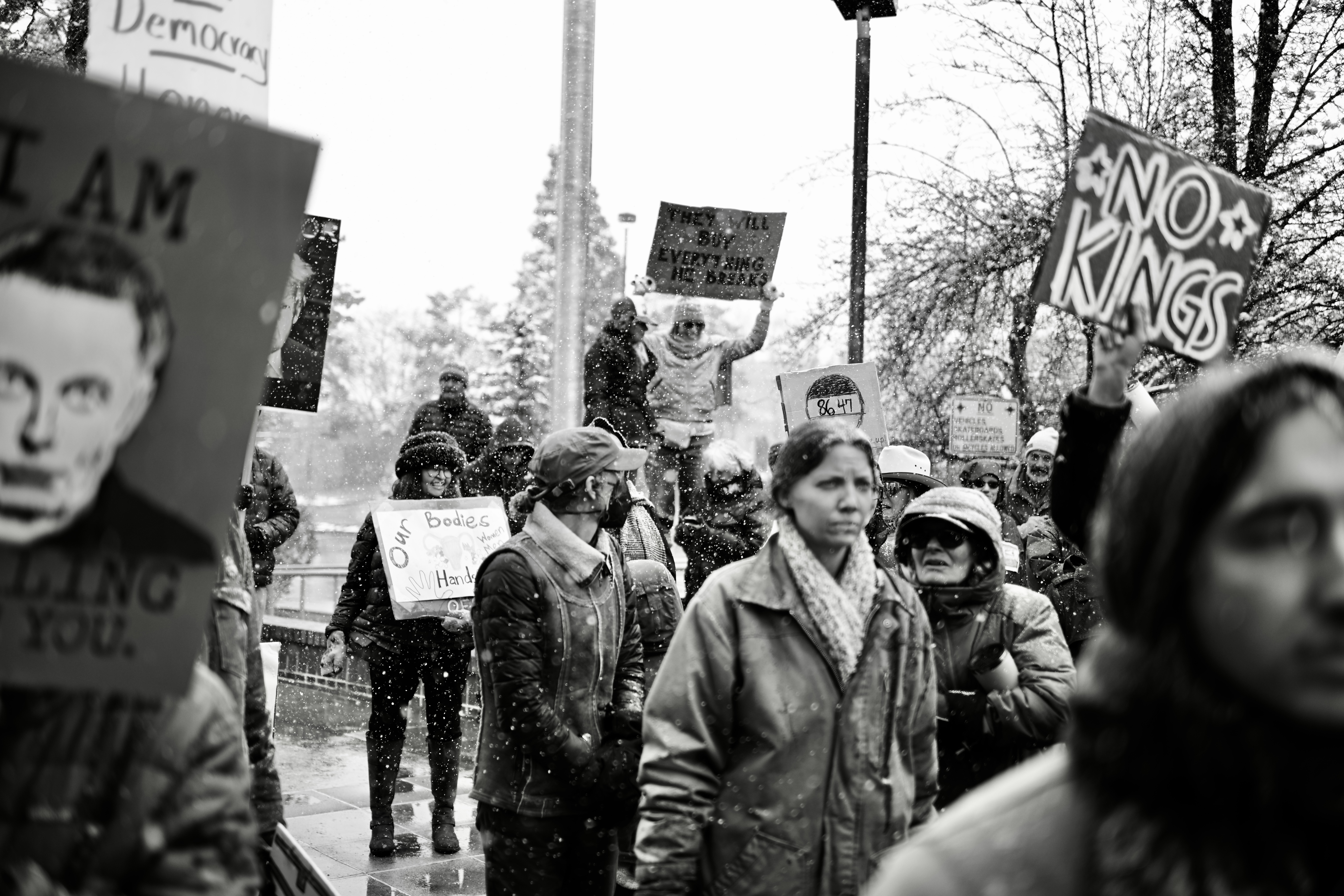Photographing a Hands Off protest in Santa Fe, New Mexico. My job is to record. That's it. I'm here for history. 
