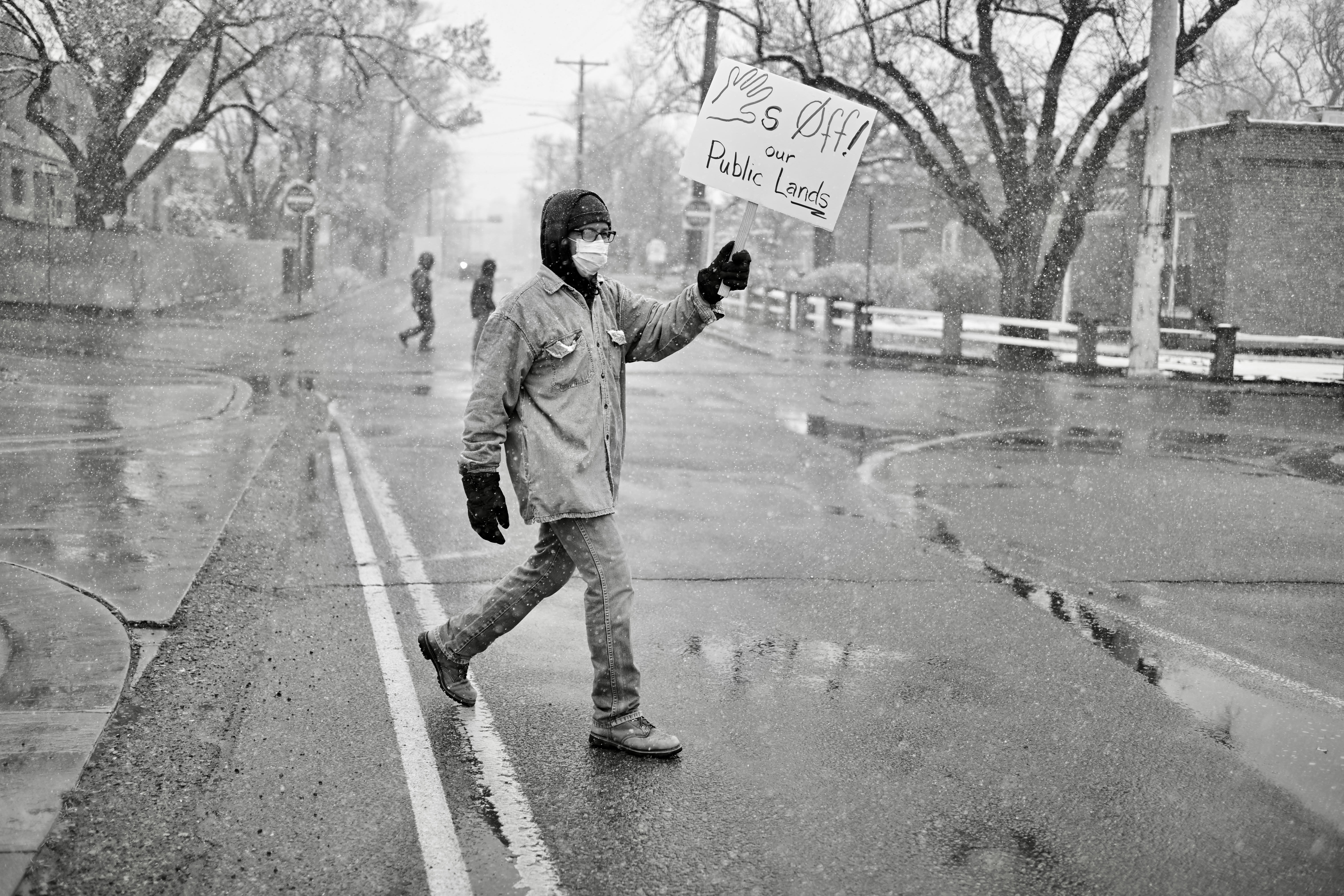Photographing a Hands Off protest in Santa Fe, New Mexico. My job is to record. That's it. I'm here for history. 