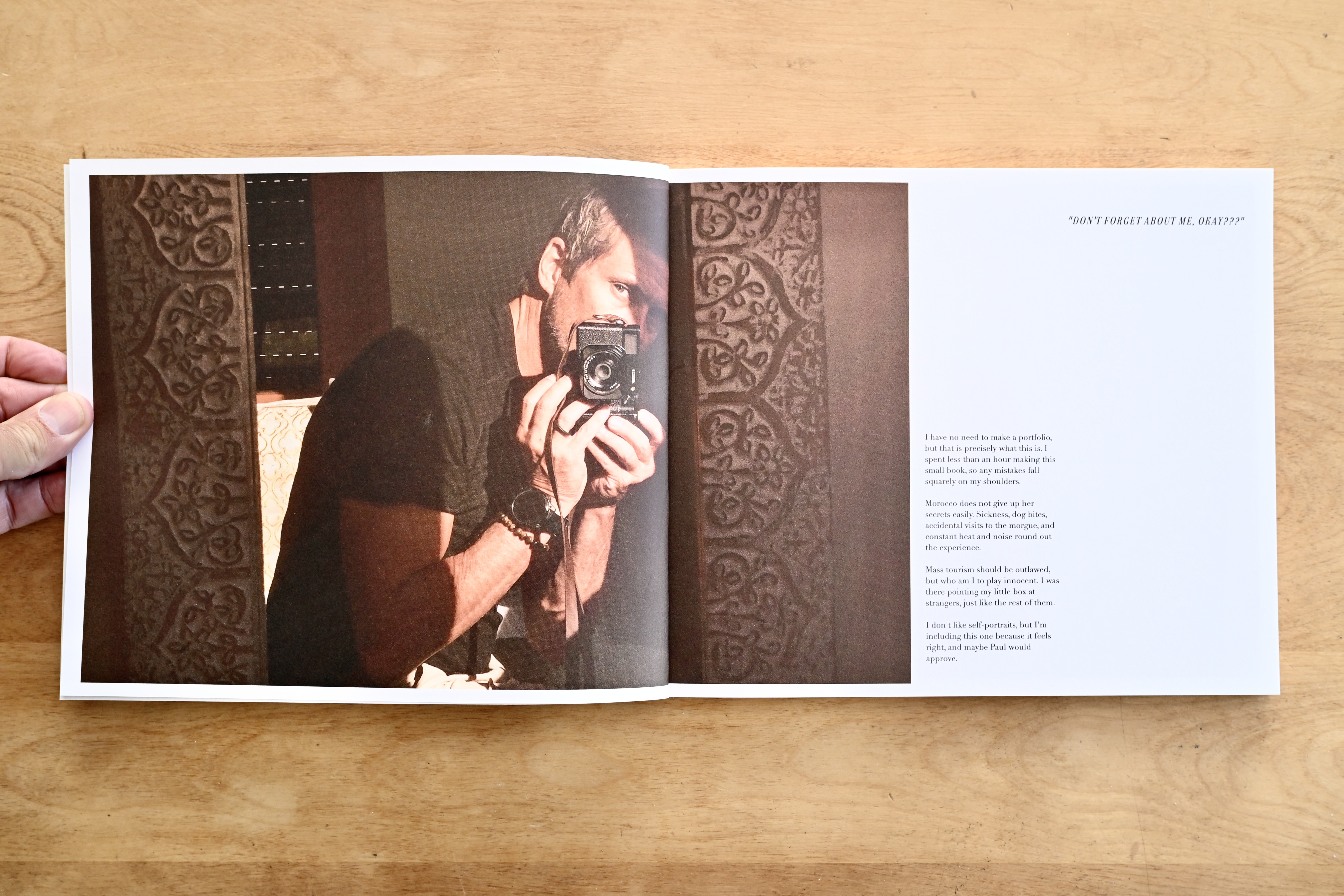 My Morocco test book number three has arrived. A Blurb 8x10, matte, softcover, photobook with Mohawk Eggshell paper.